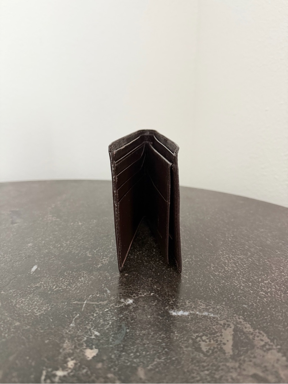 Yves Saint Laurent Vintage Brown Leather Bi-Fold Card Wallet - Picture 3 of 16